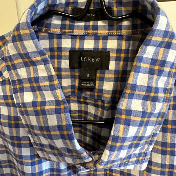J CREW - Gingham Check (Blue/Yellow/White) [slim fit] - Picture 2 of 7